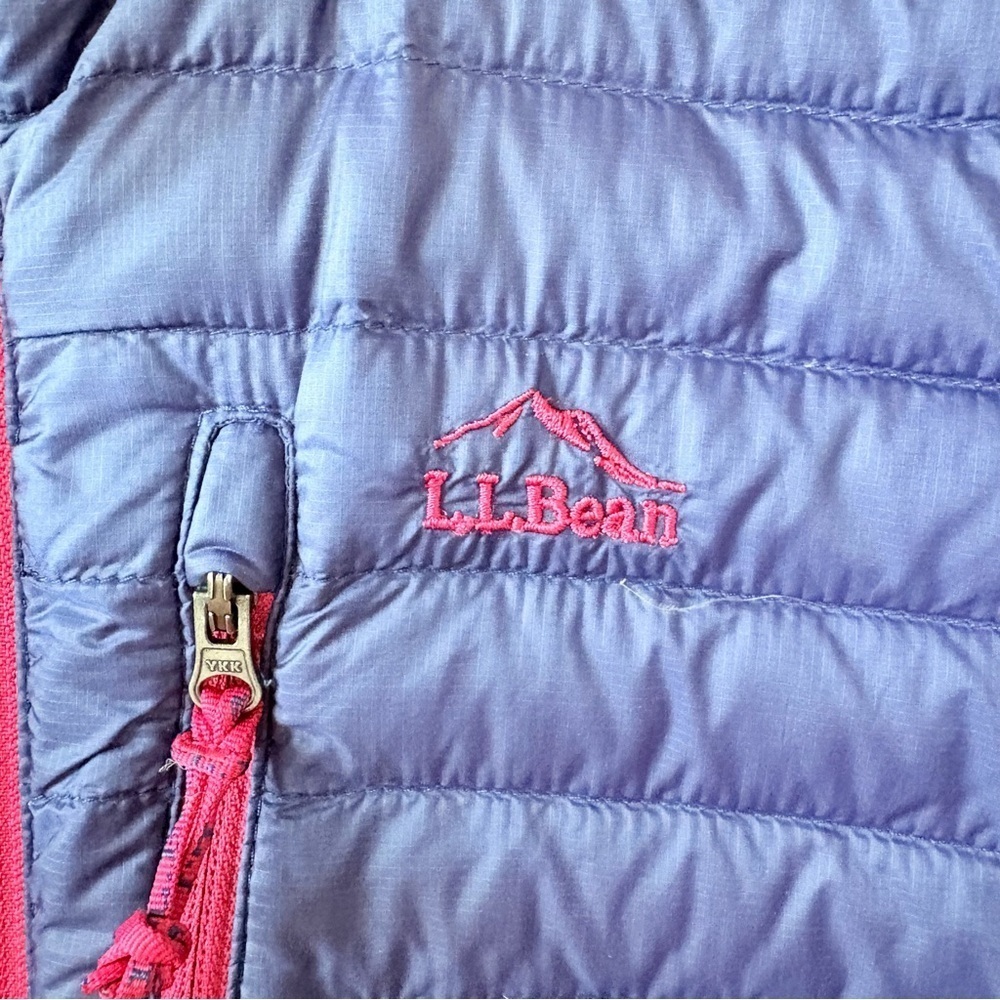 L.L. Bean Girls Purple Puffer Down Jacket - Picture 4 of 13